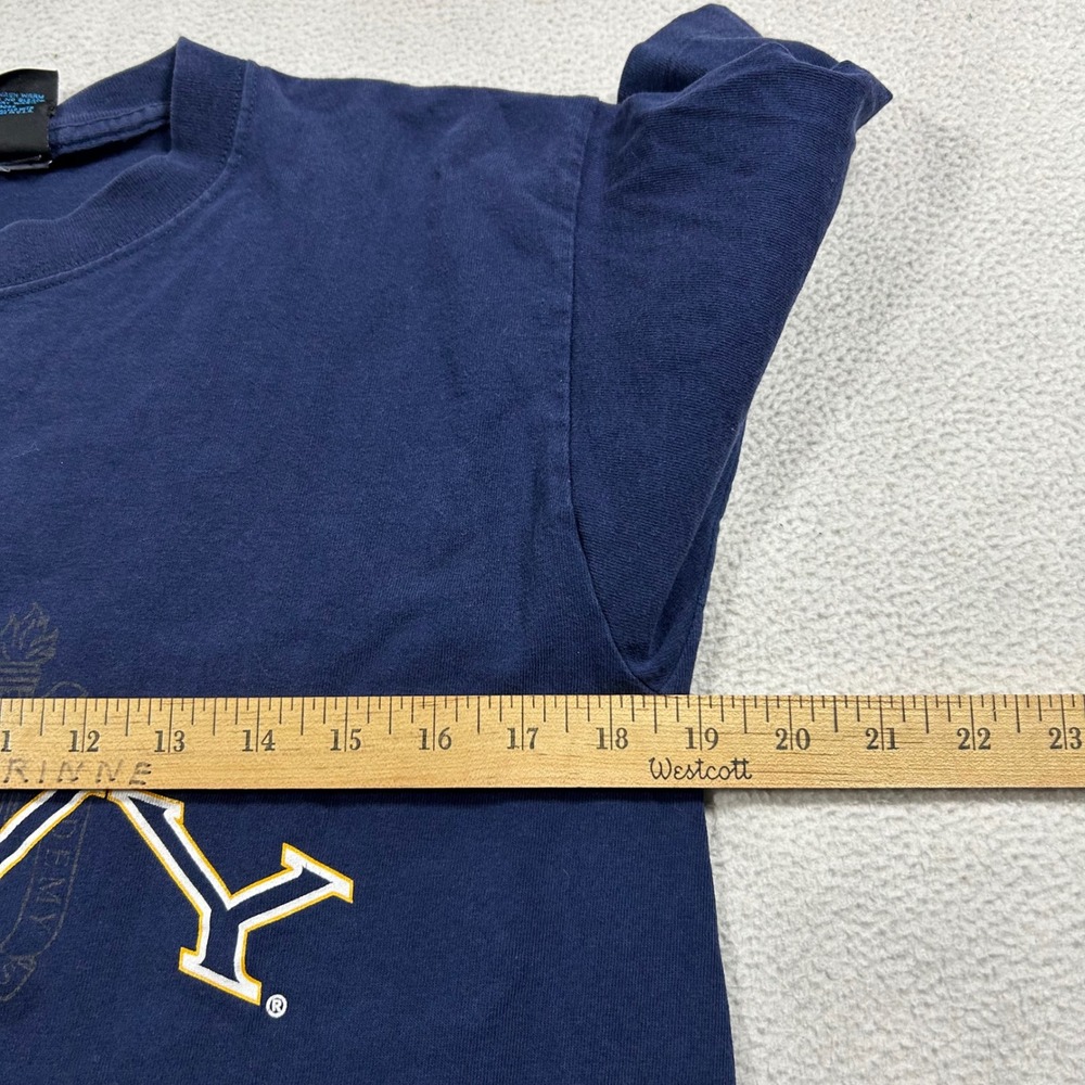VTG Soffe US Naval Mens Medium Blue Navy Academy Crest Graphic Short‎ Sleeve - Picture 5 of 6